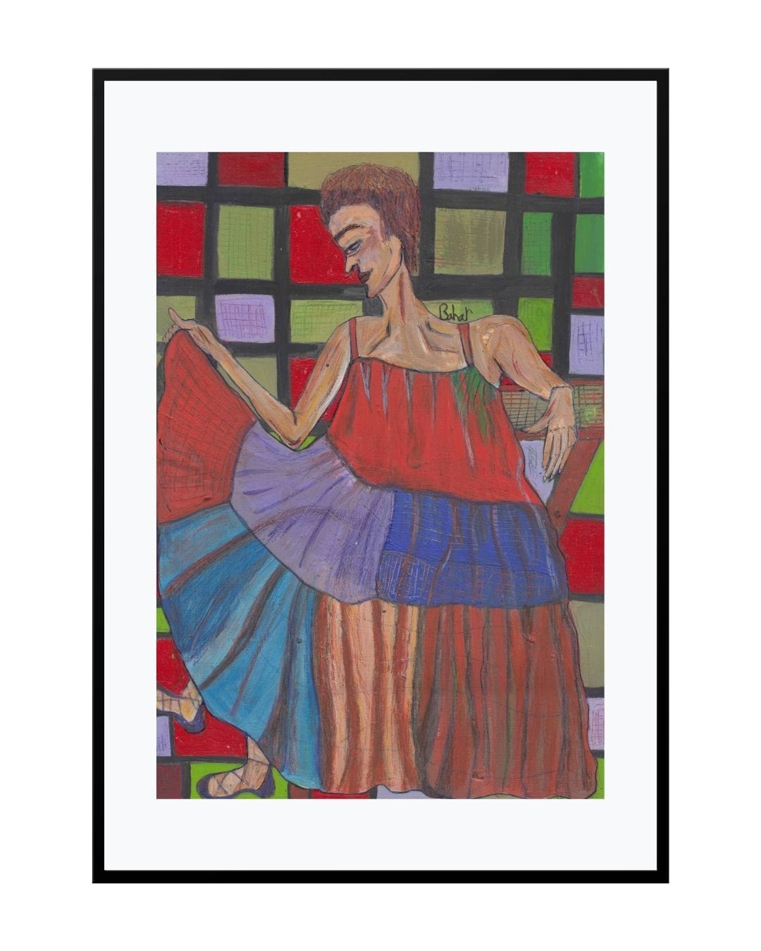 Posters, Prints, & Visual Artwork Young Lady Portrait - Rainbow