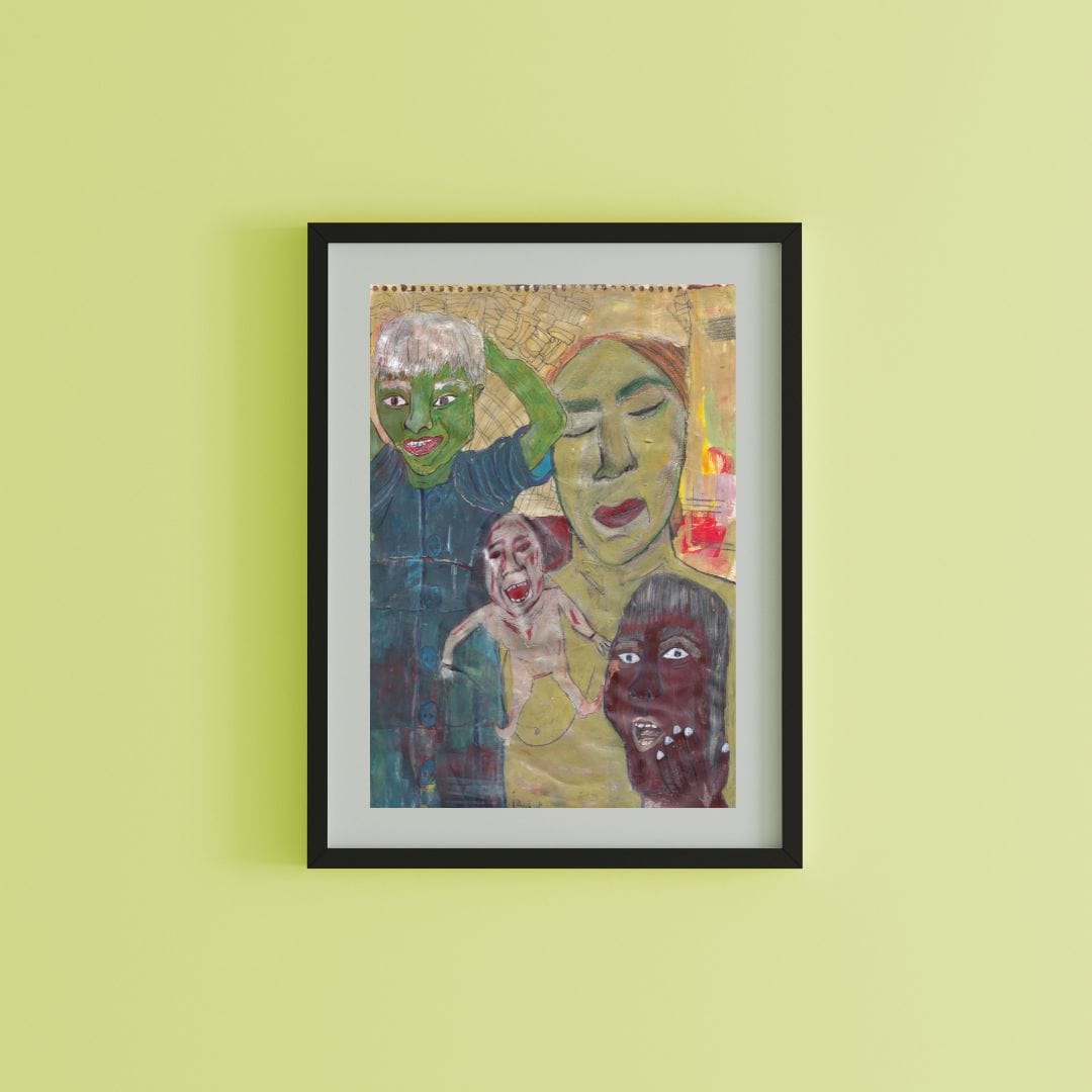 Posters, Prints, & Visual Artwork Zombies Abstract Expressionist Artwork: "Zombies"