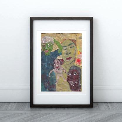 Posters, Prints, & Visual Artwork Zombies Abstract Expressionist Artwork: "Zombies"